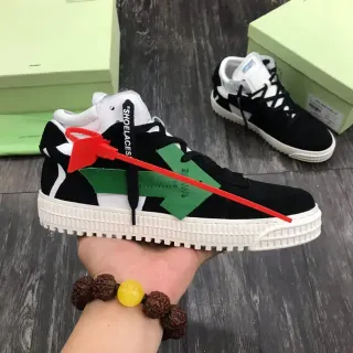 Off-White The Ten أسود أبيض أخضر أحمر شريط صناعي أحذية lifestyle