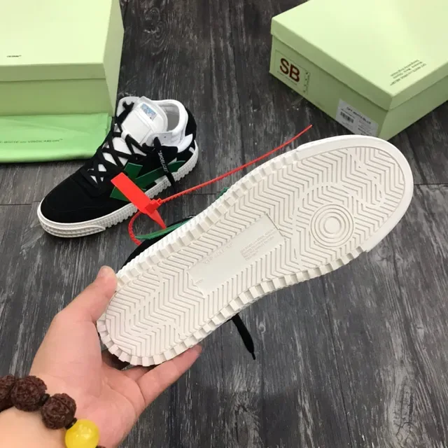 Off-White The Ten Noir Blanc Vert Rouge Ruban Industriel Sneakers Lifestyle 2