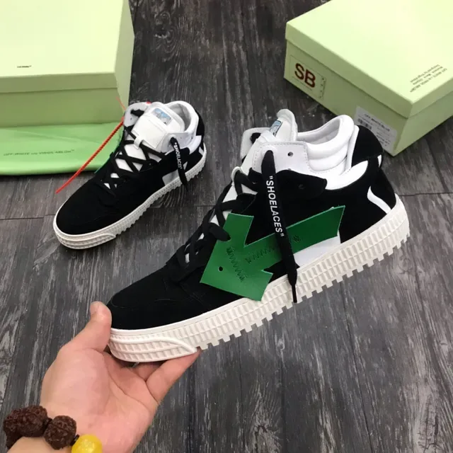 Off-White The Ten Noir Blanc Vert Rouge Ruban Industriel Sneakers Lifestyle 4