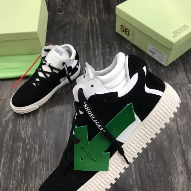 Off-White The Ten Noir Blanc Vert Rouge Ruban Industriel Sneakers Lifestyle 6
