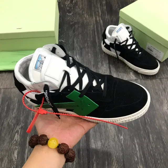 Off-White The Ten Noir Blanc Vert Rouge Ruban Industriel Sneakers Lifestyle 7