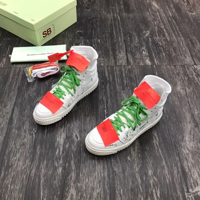 Off-White The Ten Sneakers Lifestyle Vertes High Top Impressions Graphiques 7