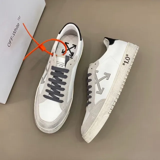 Off-White The Ten White Gray Arrow Logo Lifestyle Sneakers 7