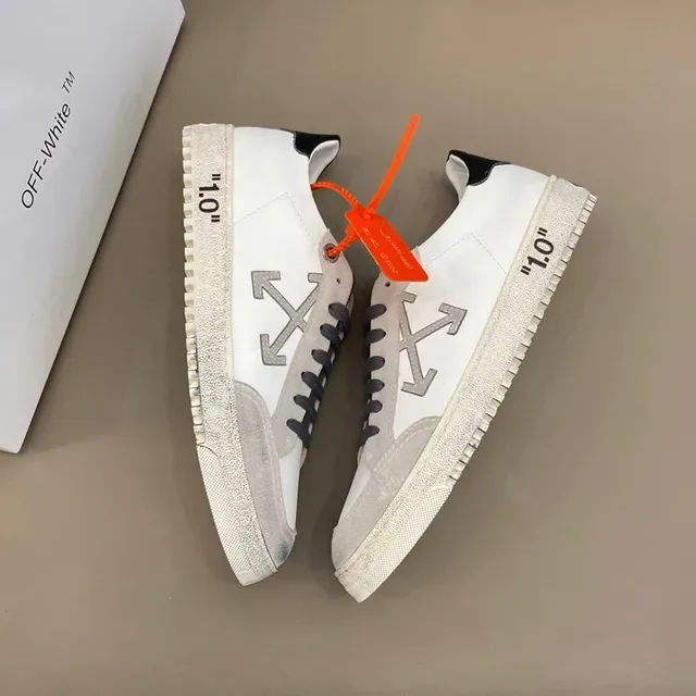Off-White The Ten White Gray Arrow Logo Lifestyle Sneakers 8