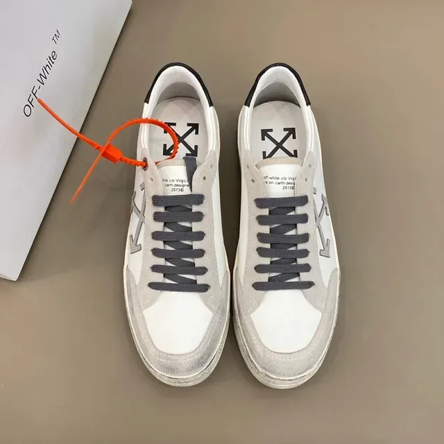 Off-White The Ten White Gray Arrow Logo Lifestyle Sneakers 9