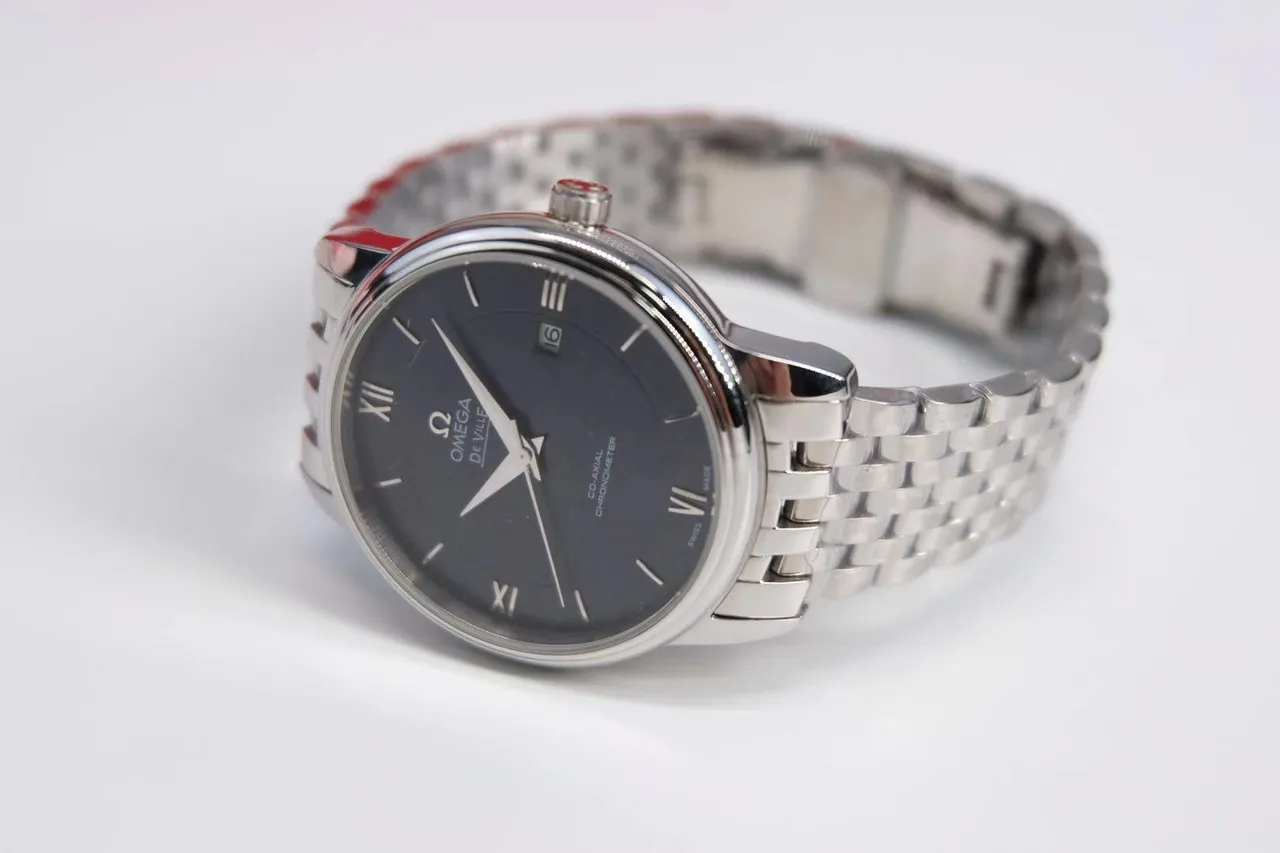 Omega De Ville Black Dial Stainless Steel Mechanical Watch 5