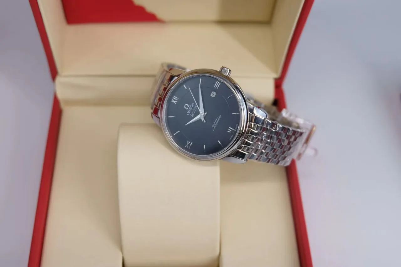 Omega De Ville Black Dial Stainless Steel Mechanical Watch 6