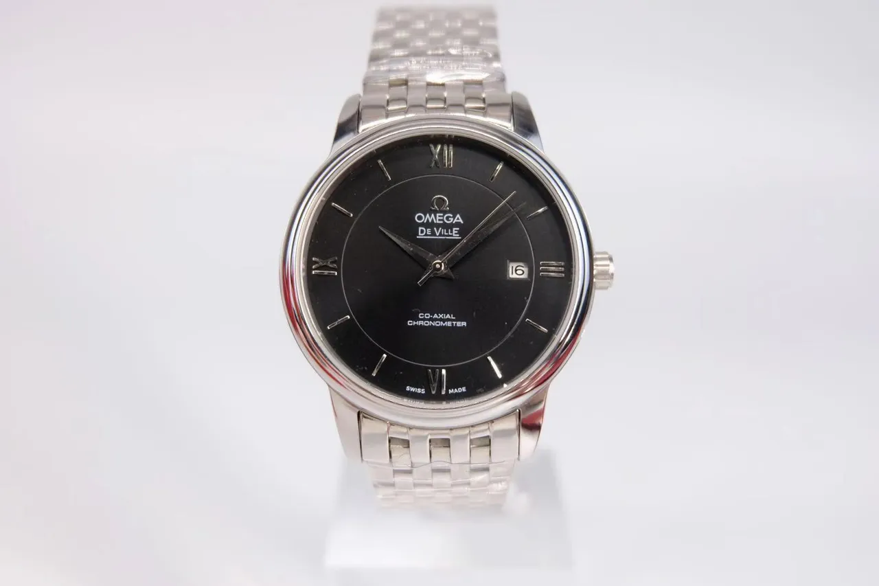 Omega De Ville Black Dial Stainless Steel Mechanical Watch 7