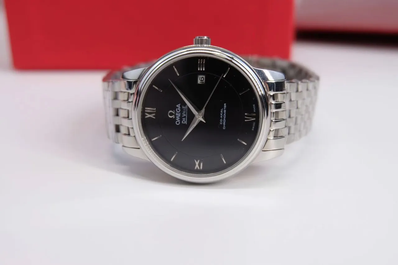 Omega De Ville Black Dial Stainless Steel Mechanical Watch 11