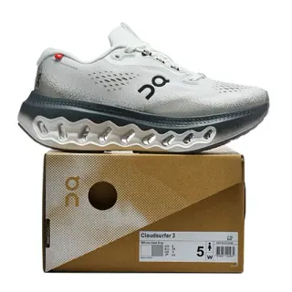 On Cloudsurfer 3 Zapatos de correr blancos y gris oscuro