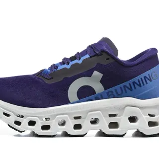 On Purple Blue Engineered Knit Upper Hollowed Hexagonal Midsole Pods Running Shoes