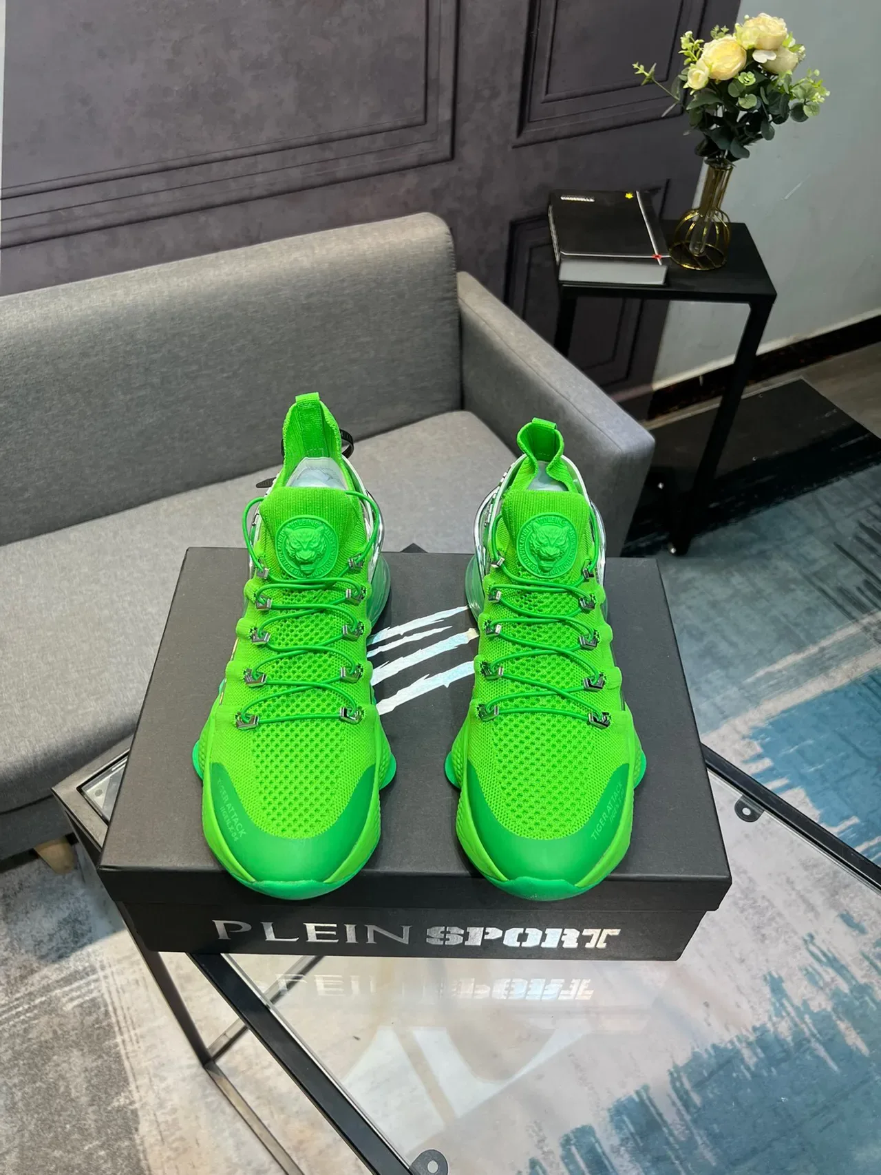 Onitsuka Tiger Attack Neon Green Chunky Sneakers 2
