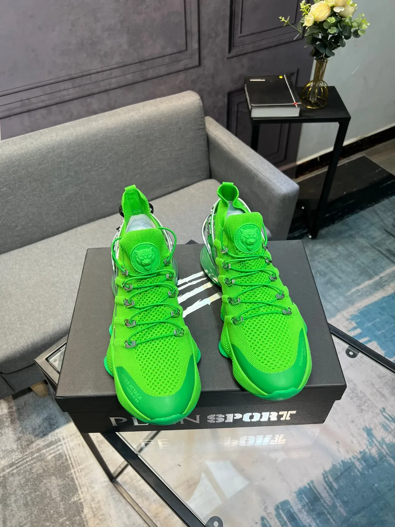 Onitsuka Tiger Attack Neon Green Chunky Sneakers 5