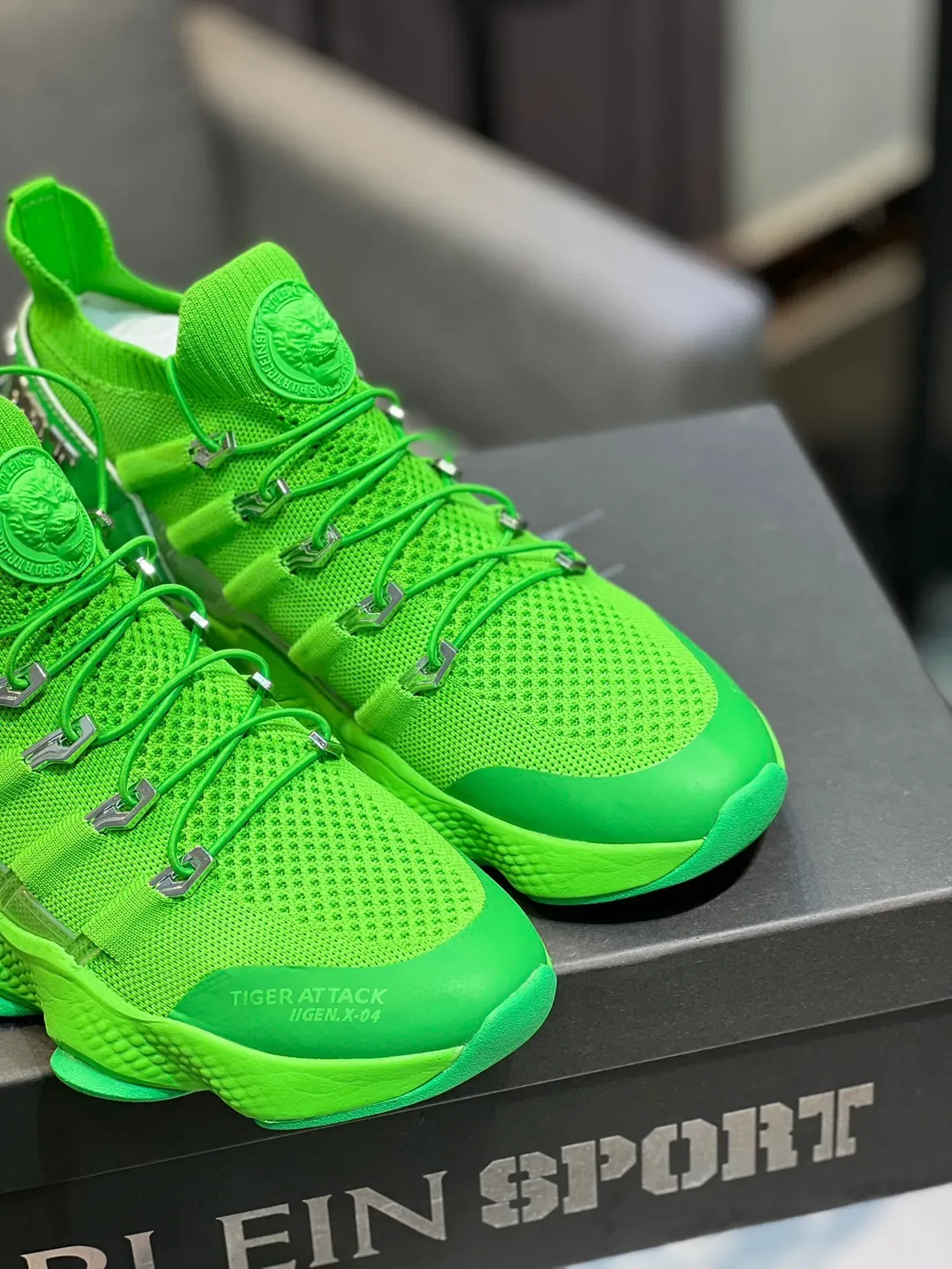 Onitsuka Tiger Attack Neon Green Chunky Sneakers 9