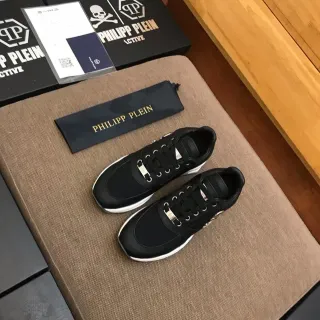 Philipp Plein Active Black Gold Chunky Platform Sole Metallic Hardware Accents Lifestyle Sneakers