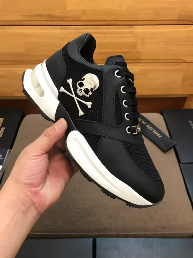 Philipp Plein Active Noir Or Semelle Plateforme Chunky Accents en Hardware Métallique Lifestyle Sneakers 3