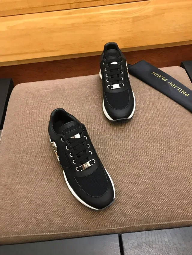 Philipp Plein Active Noir Or Semelle Plateforme Chunky Accents en Hardware Métallique Lifestyle Sneakers 5