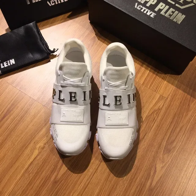 Philipp Plein Active Blanc Violet Sans Lacets Haut en Maille-Synthétique Sneakers Lifestyle 2