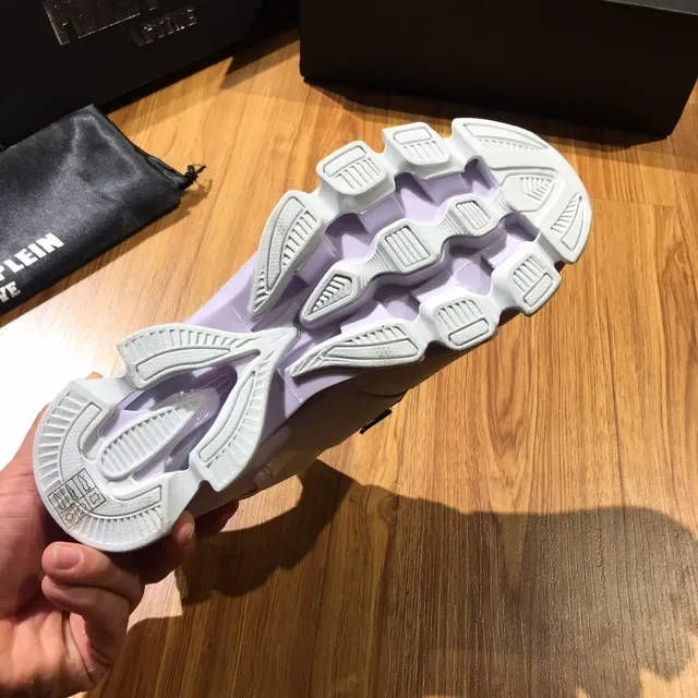 Philipp Plein Active Blanc Violet Sans Lacets Haut en Maille-Synthétique Sneakers Lifestyle 3