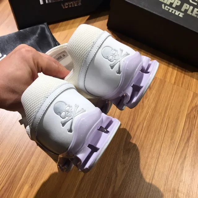Philipp Plein Active Blanc Violet Sans Lacets Haut en Maille-Synthétique Sneakers Lifestyle 4
