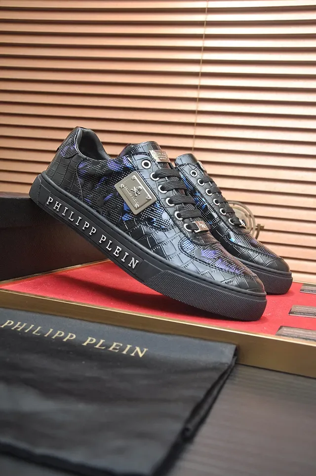 Philipp Plein Negro y Azul con estampado de dragón Zapatillas lifestyle 2