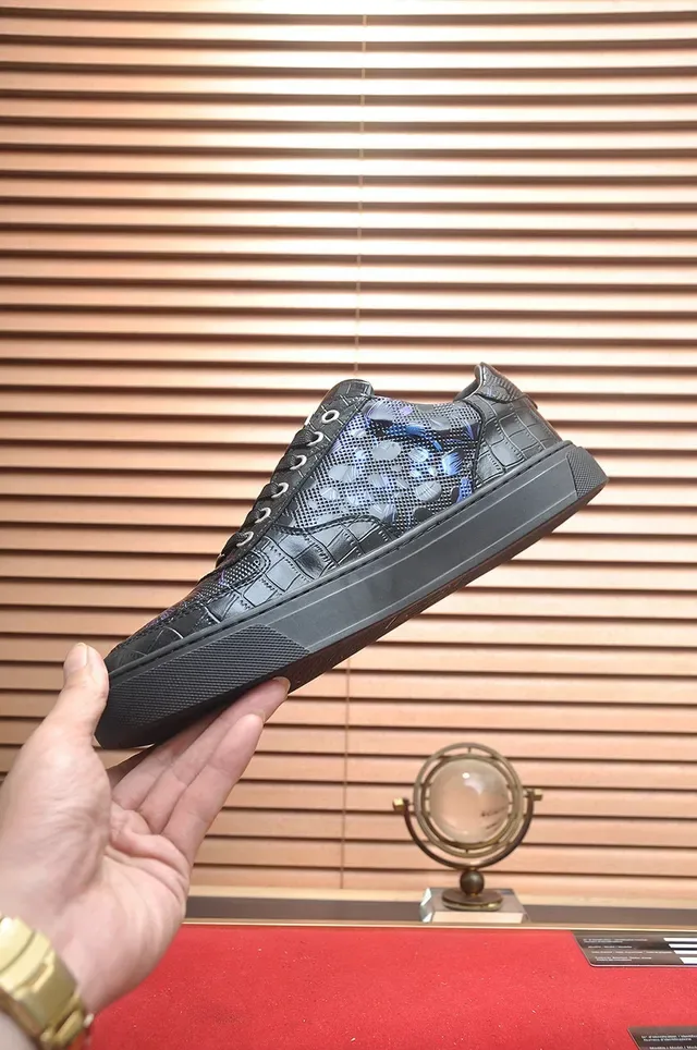 Philipp Plein Negro y Azul con estampado de dragón Zapatillas lifestyle 5