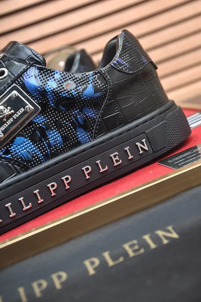 Philipp Plein Negro y Azul con estampado de dragón Zapatillas lifestyle 9