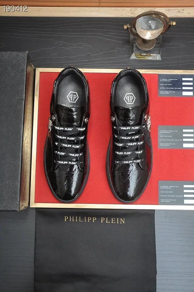 Philipp Plein Tênis Lifestyle Preto com Placa de Logo Croc-Embossed 7