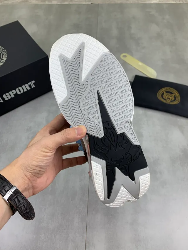 Philipp Plein 棕色和米色网面生活方式运动鞋 2