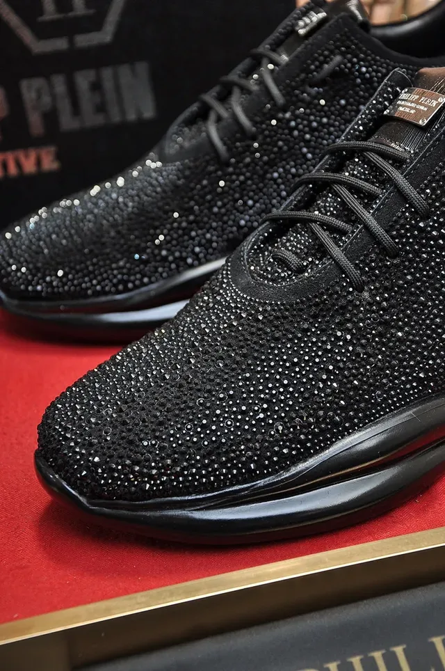 Philipp Plein Crystal-Embellished Knit Black Lifestyle Sneakers 3