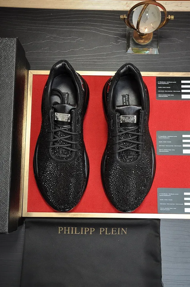 Philipp Plein Crystal-Embellished Knit Black Lifestyle Sneakers 9