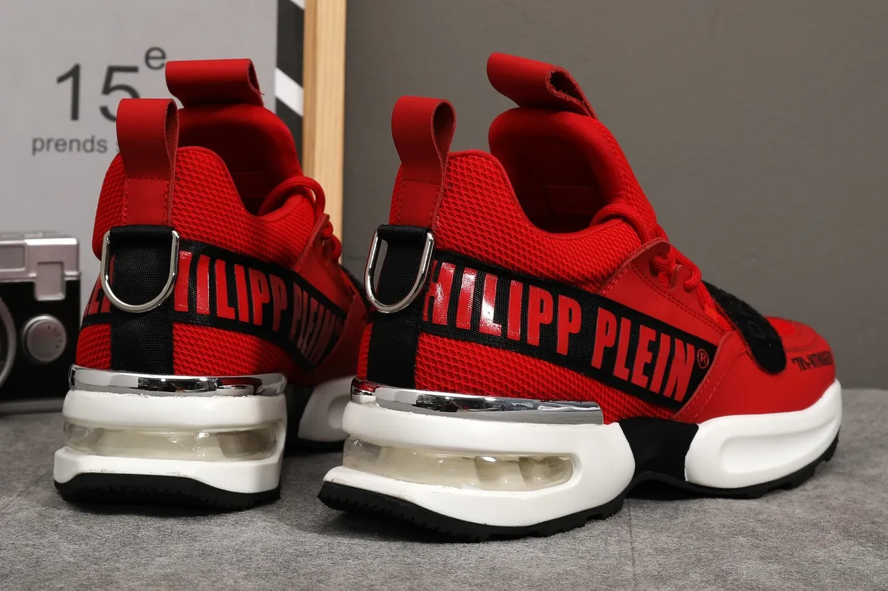 Philipp Plein Dream Series حذاء رياضي أحمر شبكي عالي سميك 3