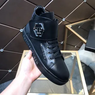 Philipp Plein 高帮系带运动鞋 黑色 生活方式运动鞋