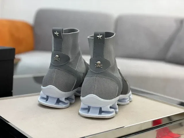 Philipp Plein I.D No°005 Cinza Tênis Lifestyle ajuste de meia 3