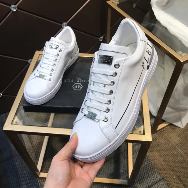 Philipp Plein Lifestyle Sneaker White Black Leather Platform Sole Lifestyle Sneakers 3