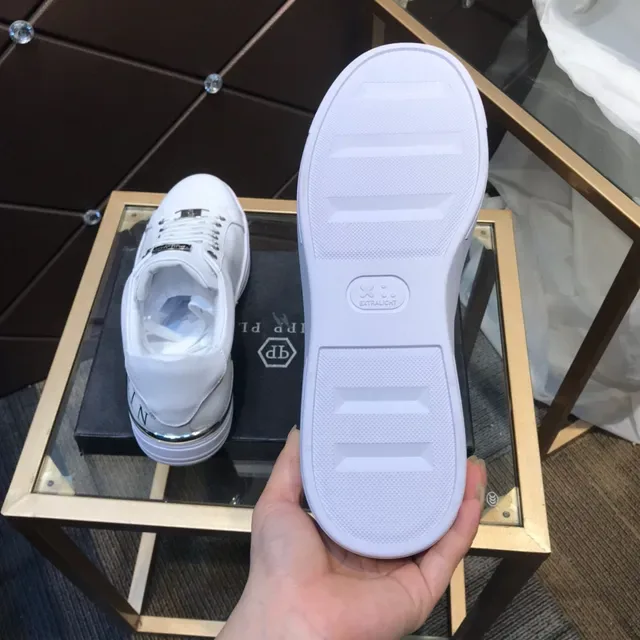 Philipp Plein Lifestyle Sneaker White Black Leather Platform Sole Lifestyle Sneakers 4