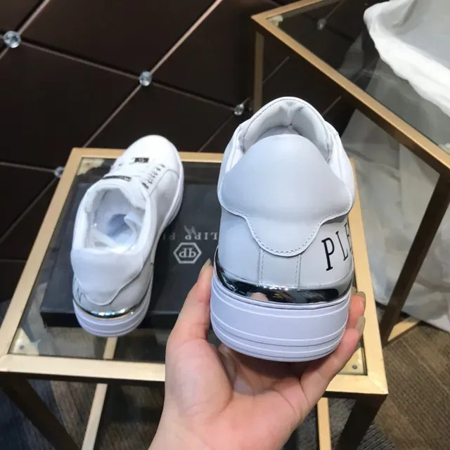 Philipp Plein Lifestyle Sneaker White Black Leather Platform Sole Lifestyle Sneakers 5