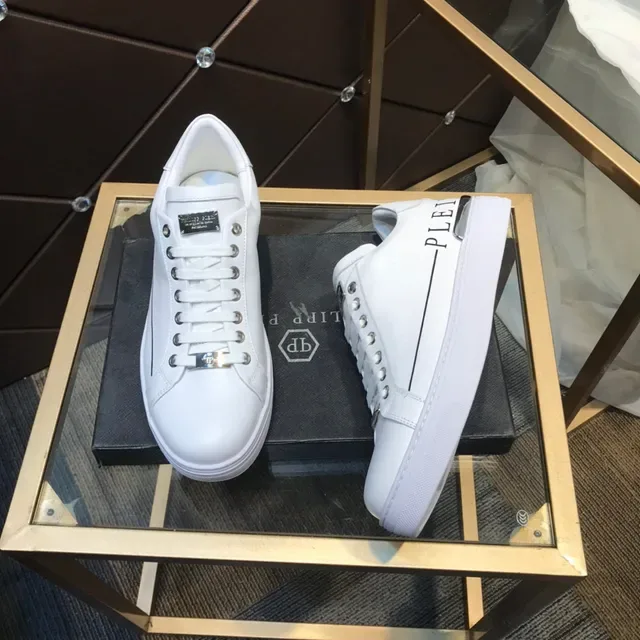Philipp Plein Lifestyle Sneaker White Black Leather Platform Sole Lifestyle Sneakers 7