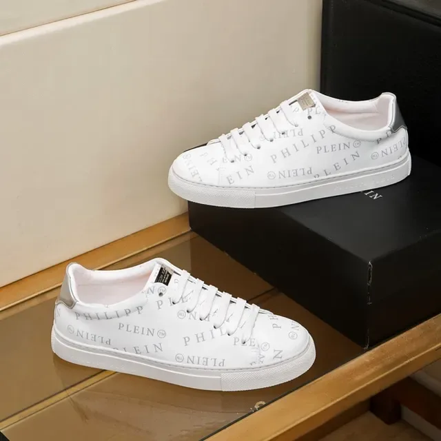 Philipp Plein मूनोग्राम طباعة أبيض أسلوب حياة سنيكرز 3