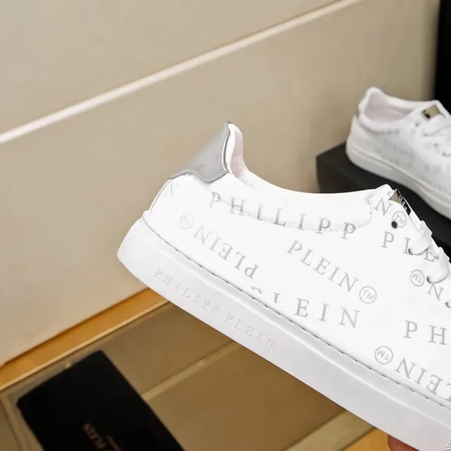 Philipp Plein मूनोग्राम طباعة أبيض أسلوب حياة سنيكرز 4