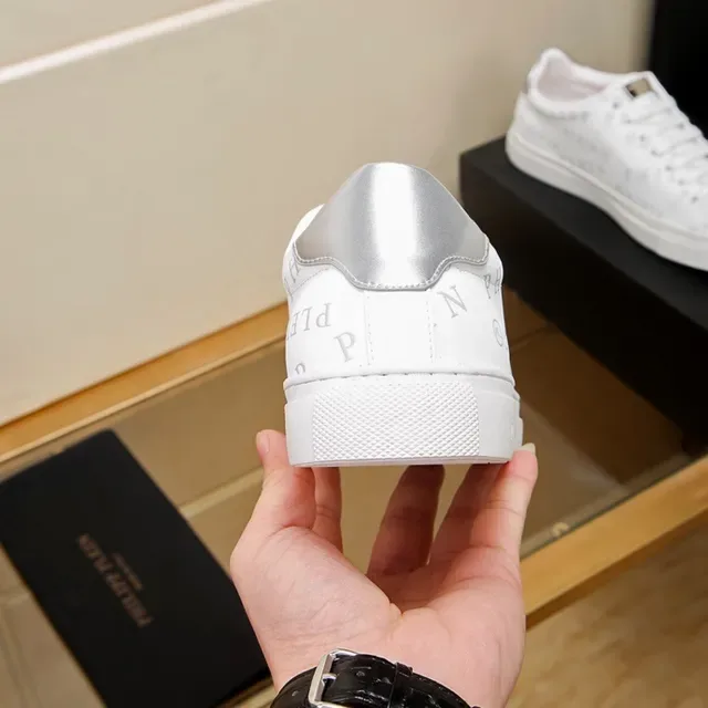Philipp Plein मूनोग्राम طباعة أبيض أسلوب حياة سنيكرز 5