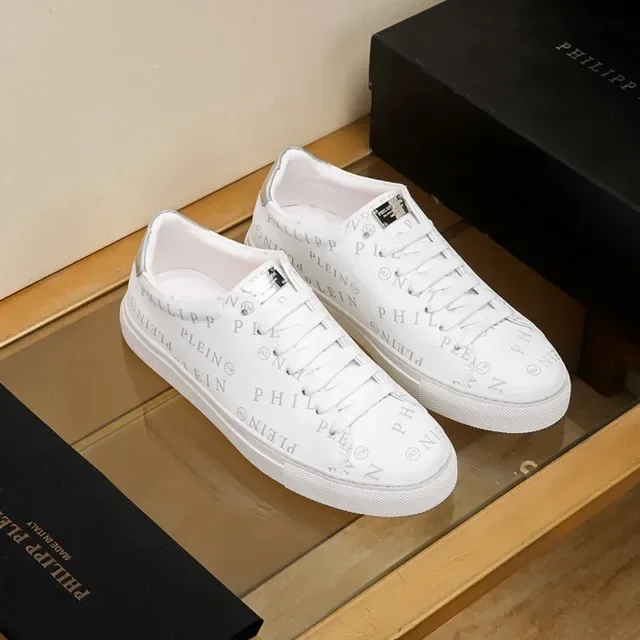 Philipp Plein मूनोग्राम طباعة أبيض أسلوب حياة سنيكرز 6
