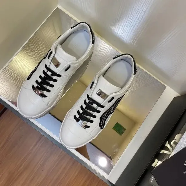 Philipp Plein Script Sneaker White Black Croc Leather Lifestyle Sneakers 2
