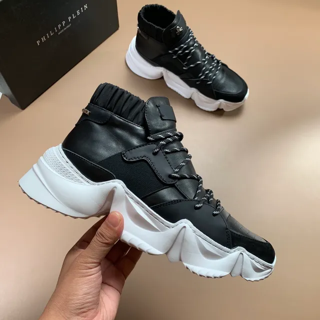 Philipp Plein Logotipo de Caveira Tênis Chunky de Topo Alto 5