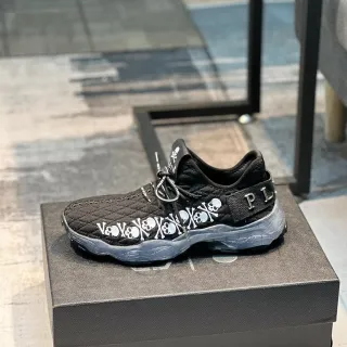 Philipp Plein Skull Runner काला सफेद पारदर्शी मोटे स्नीकर