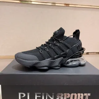 Philipp Plein Sport 黑色针织袜套厚底运动鞋