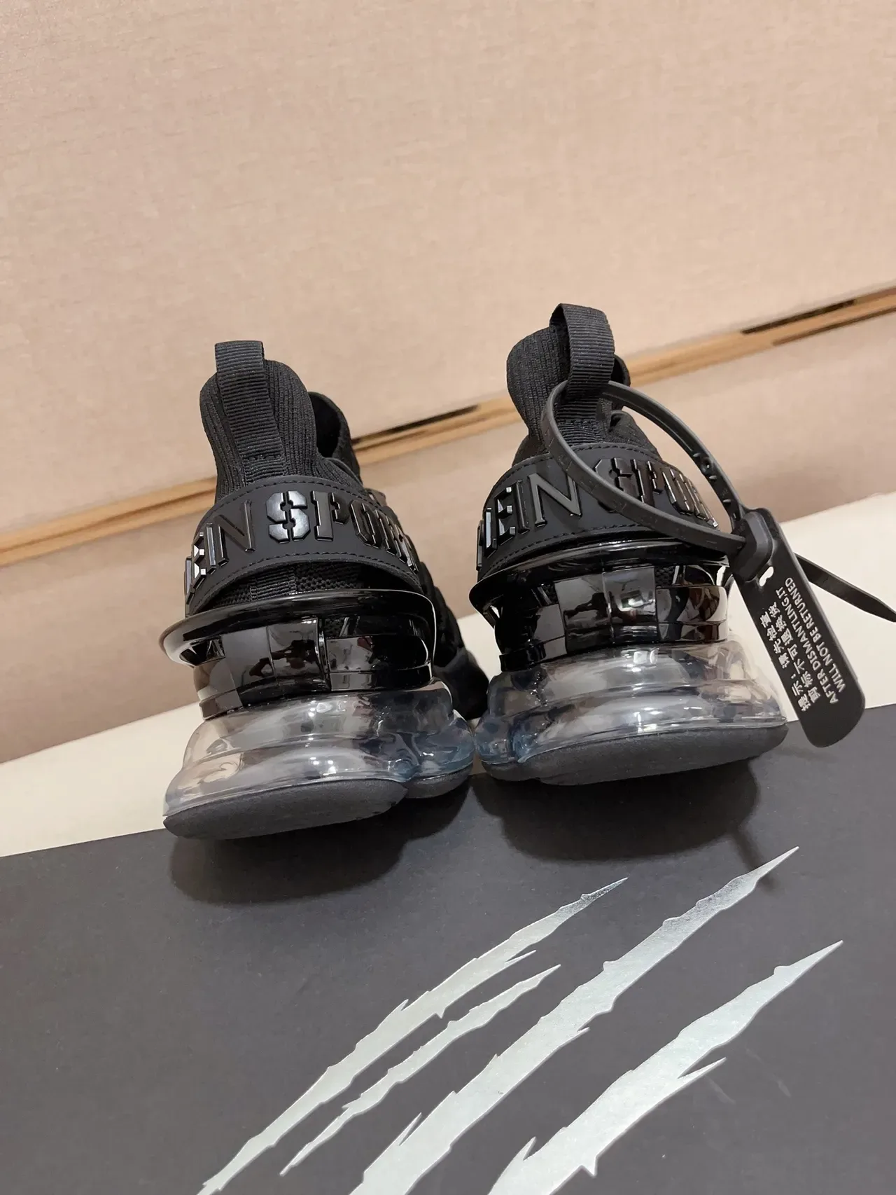Philipp Plein Sport Sneaker Noir Maille Style Chaussette Chunky 4