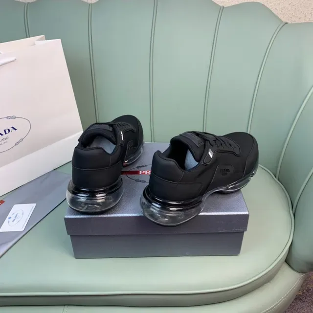 Prada negros transparentes monocromáticas Air-Unit Sole lifestyle zapatillas 3