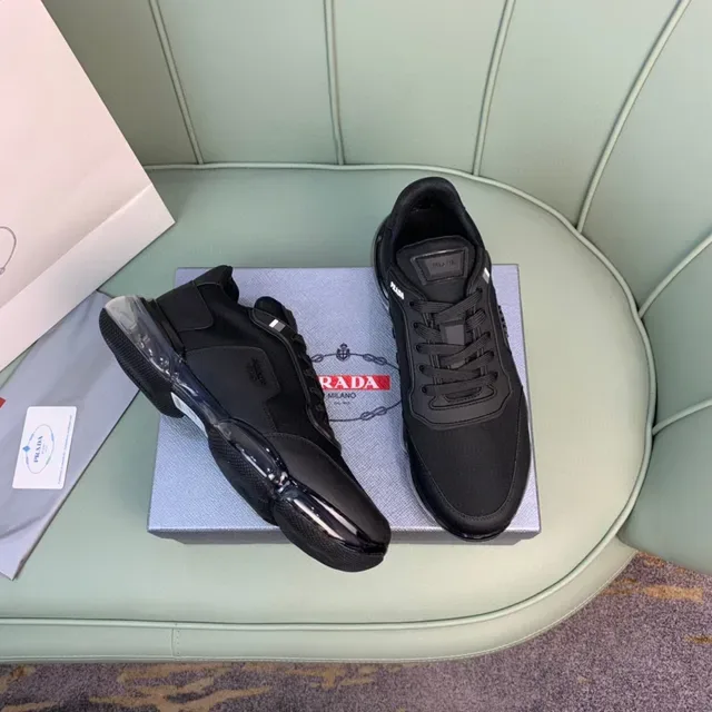Prada negros transparentes monocromáticas Air-Unit Sole lifestyle zapatillas 6