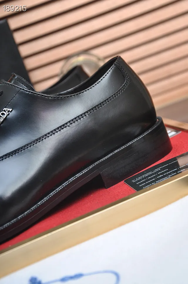 Prada Cap-Toe Full Brogue Black Oxford Shoes 3